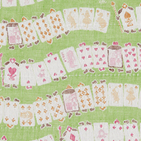 白雪友禅ふきん / 不思議の国のアリス / マカロングリーン
