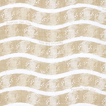 白雪友禅ふきん / Aquarium fish line（アクアリウム） / サーブルベージュ
