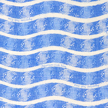 白雪友禅ふきん / Aquarium fish line（アクアリウム） / アクアブルー
