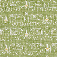 白雪友禅ふきん / ブッダ / リーフグリーン
