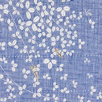 白雪友禅ふきん / 萩 / 藍色
