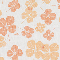 白雪友禅ふきん / クローバー / 柿色
