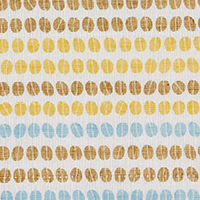 白雪友禅ふきん / COFFEE BEANS / コロンビアブルー
