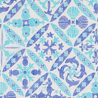 白雪友禅ふきん / ハワイアンキルト / オーシャン
