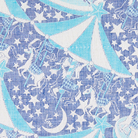 白雪友禅ふきん / メリーゴーランド / インディゴ
