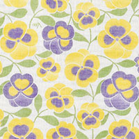 白雪友禅ふきん / パンジー / イエロー
