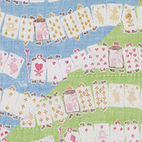 白雪友禅手巾 / 不思議の国のアリス / マカロンブルー + マカロングリーン
