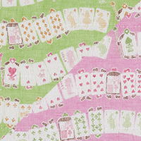 白雪友禅手巾 / 不思議の国のアリス / マカロングリーン + マカロンピンク
