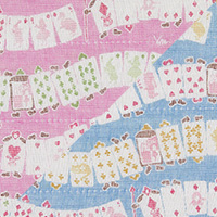 白雪友禅手巾 / 不思議の国のアリス / マカロンピンク + マカロンブルー
