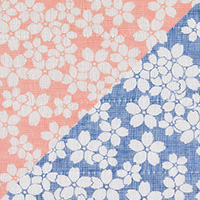 白雪友禅手巾 / 桜 / ピンク + 青
