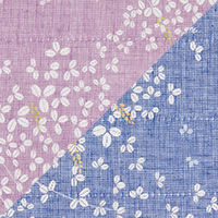 白雪友禅手巾 / 萩 / ぶどう + 藍色
