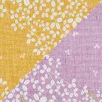 白雪友禅手巾 / 萩 / くちなし + ぶどう
