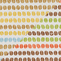 白雪友禅手巾 / COFFEE BEANS / コロンビアブルー + ブラジルオレンジ
