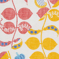 白雪友禅手巾 / ジャックと豆の木 / レッド + イエロー
