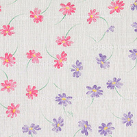 白雪友禅手巾 / 秋桜 / ピンク + パープル
