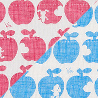 白雪友禅手巾 / 白雪姫 / ポムレッド + ポムブルー
