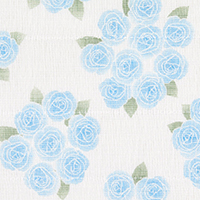 白雪友禅はんかち / 薔薇 / ブルー
