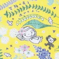 白雪友禅ふきん / 笑顔の花
