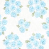 白雪友禅ふきん / 薔薇 / ブルー
