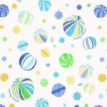 白雪友禅ふきん / キャンディプラネット / ブルー
