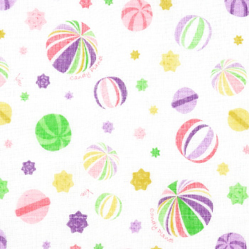 白雪友禅ふきん / キャンディプラネット / ピンク
