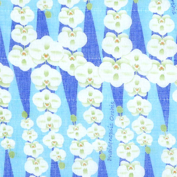 白雪友禅ふきん / 胡蝶蘭 / ブルー
