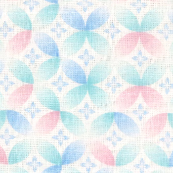 白雪友禅ふきん / 七宝柄 / 天色(ブルー)
