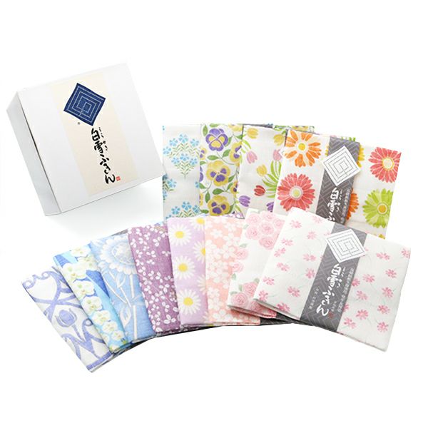 白雪友禅ふきん セレクト15種セット（手提げ袋付き） | 白雪ふきん