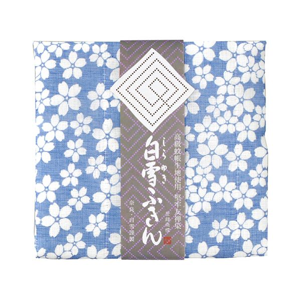 白雪友禅ふきん / 桜 / 青 | 白雪ふきんオンラインショップ