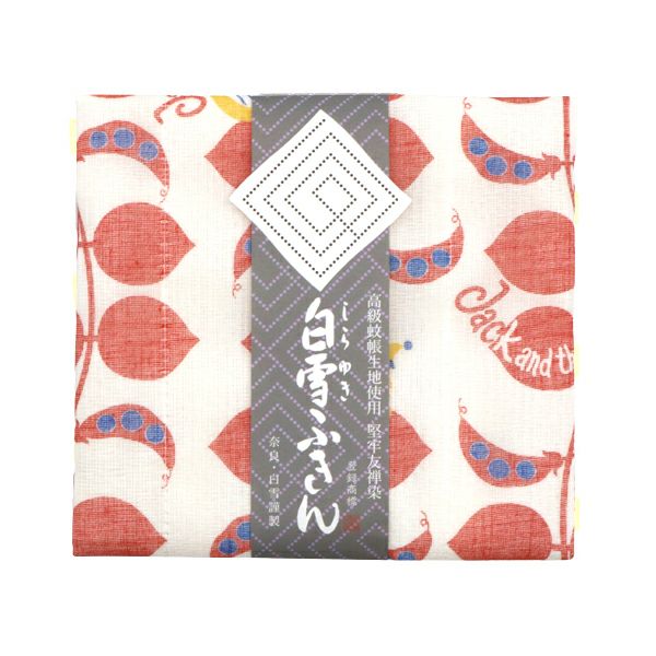 白雪友禅ふきん / ジャックと豆の木 / レッド | 白雪ふきんオンライン