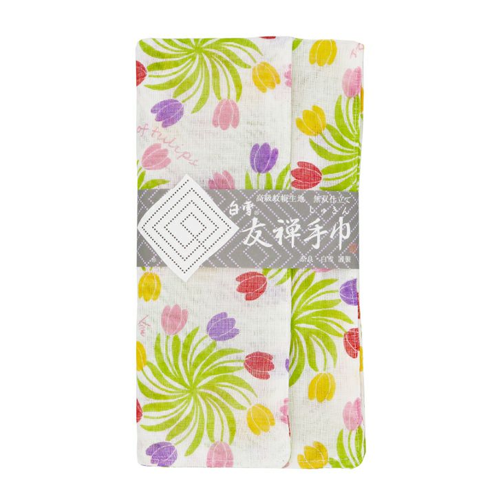 白雪友禅手巾 / Windmill of Tulips（チューリップの風車） | 白雪