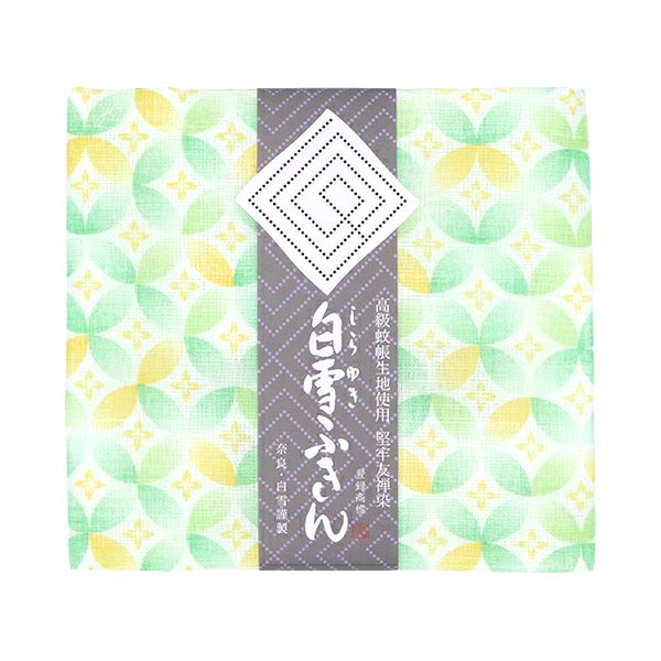 白雪友禅ふきん / 七宝柄 / 若竹色(グリーン) | 白雪ふきんオンライン
